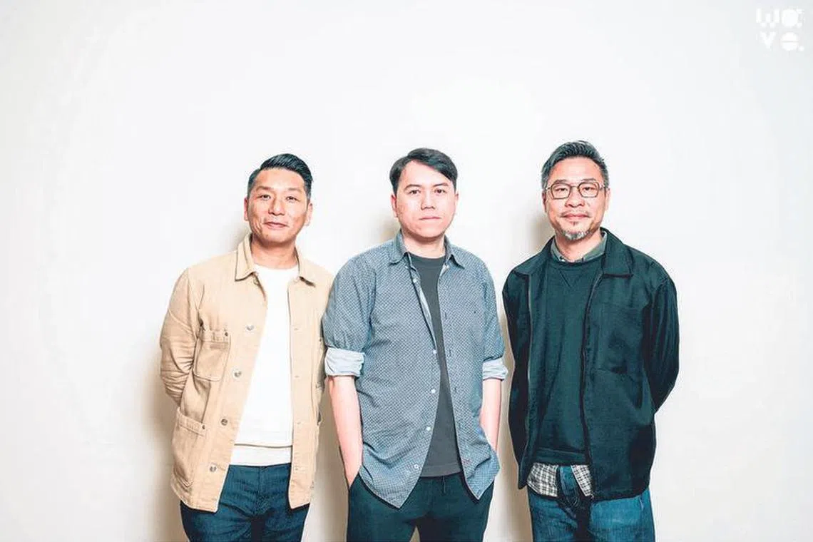 三位导演（左起）张家杰、黄伟杰、李子俊。（取自网络）