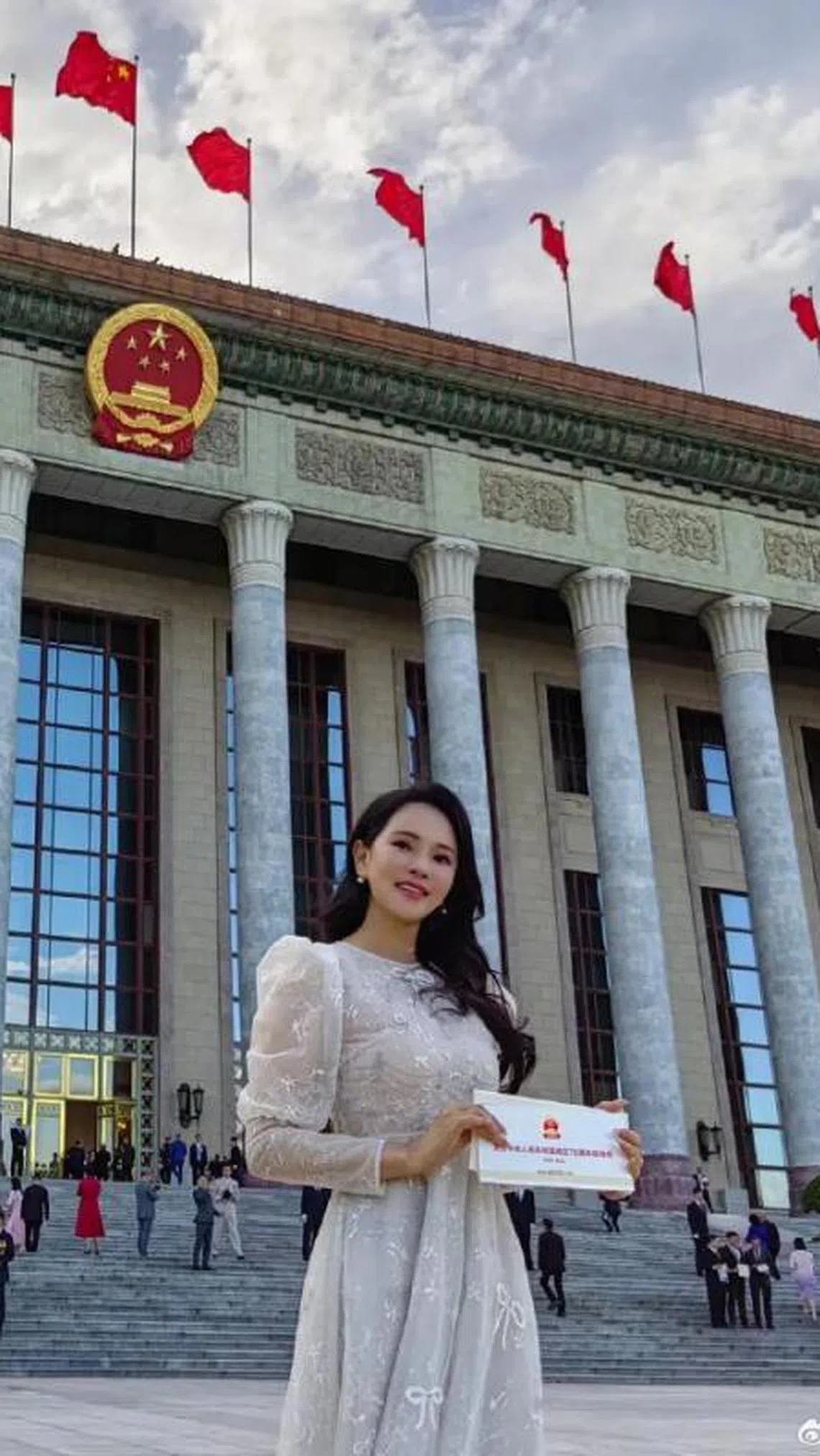 伊能静出席国庆招待会。（取自网络）