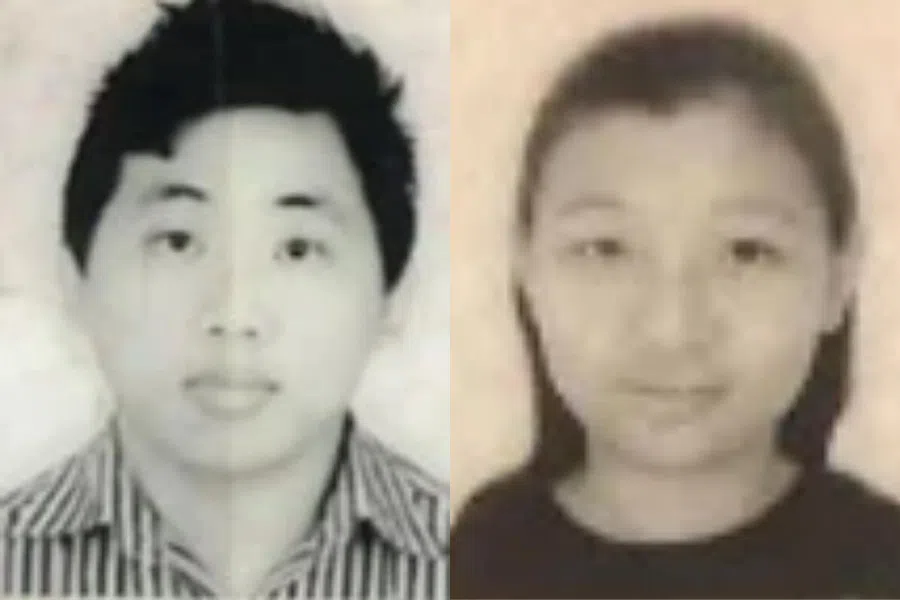 男死者（左）是谢金德。女死者（右）是庄淑怡。（取自网络）