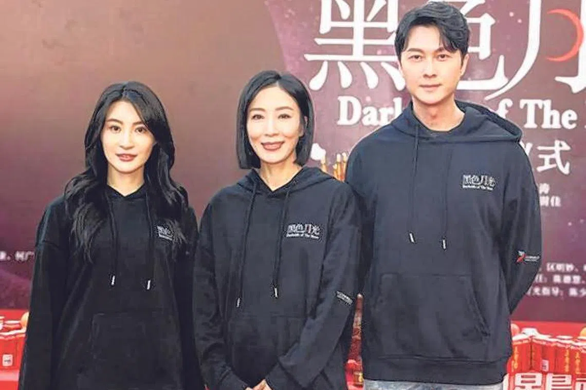 林夏薇（左起）、杨茜尧和王浩信以《黑色月光》入围角逐视帝后。（取自网络）
