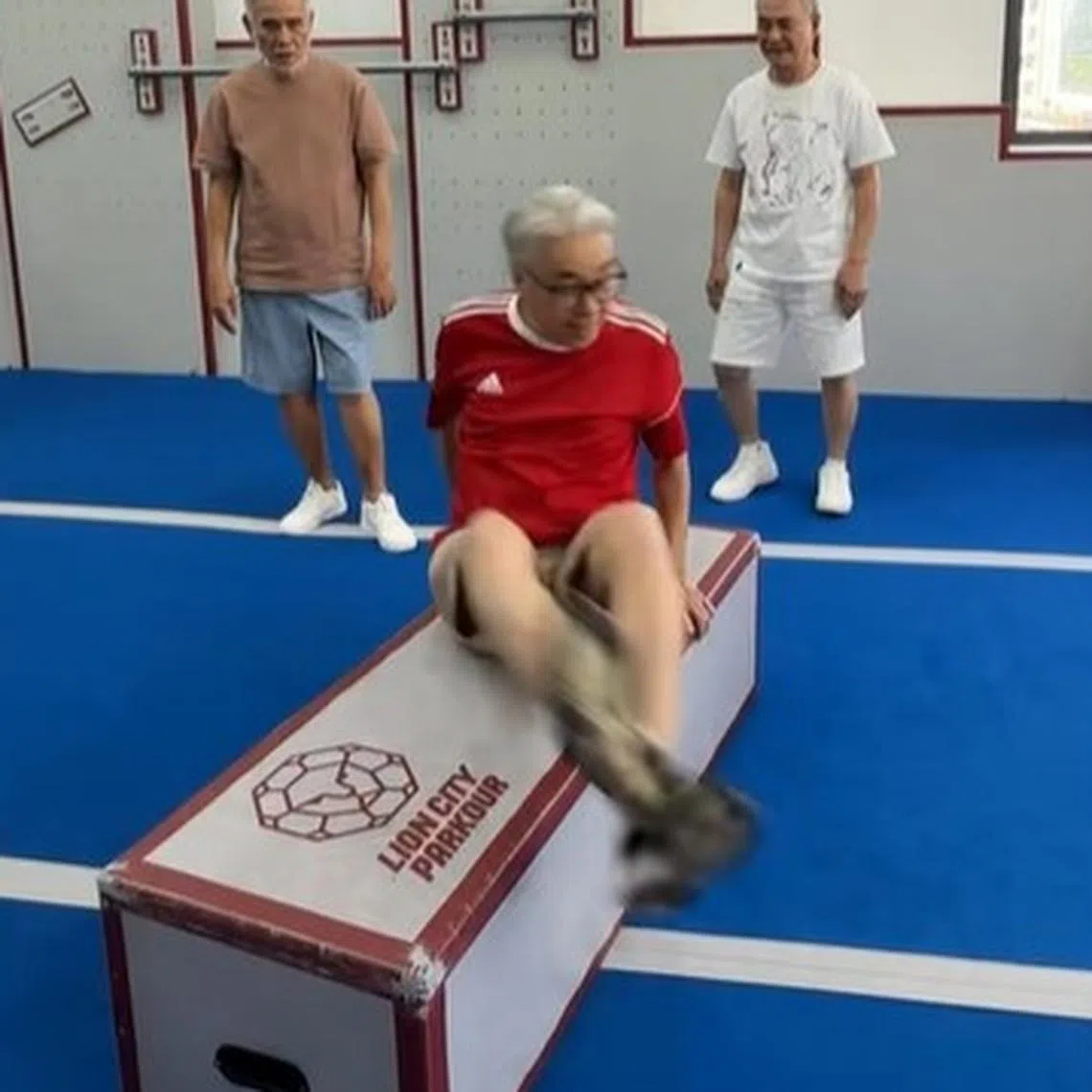 陈澍城难忘挑战跑酷。（视频截图）