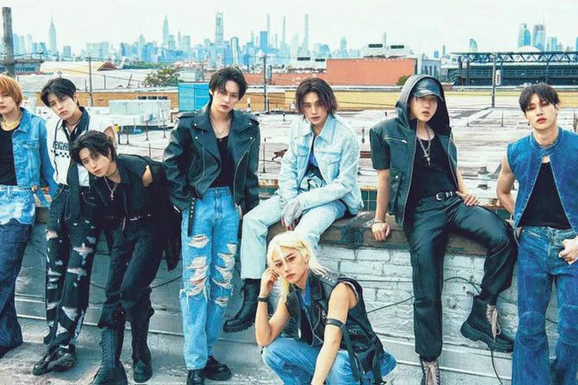 海外人气高企的男团Stray Kids力压韩国天团防弹少年团成员，捧走“最佳全球韩流艺人”。（取自网络）