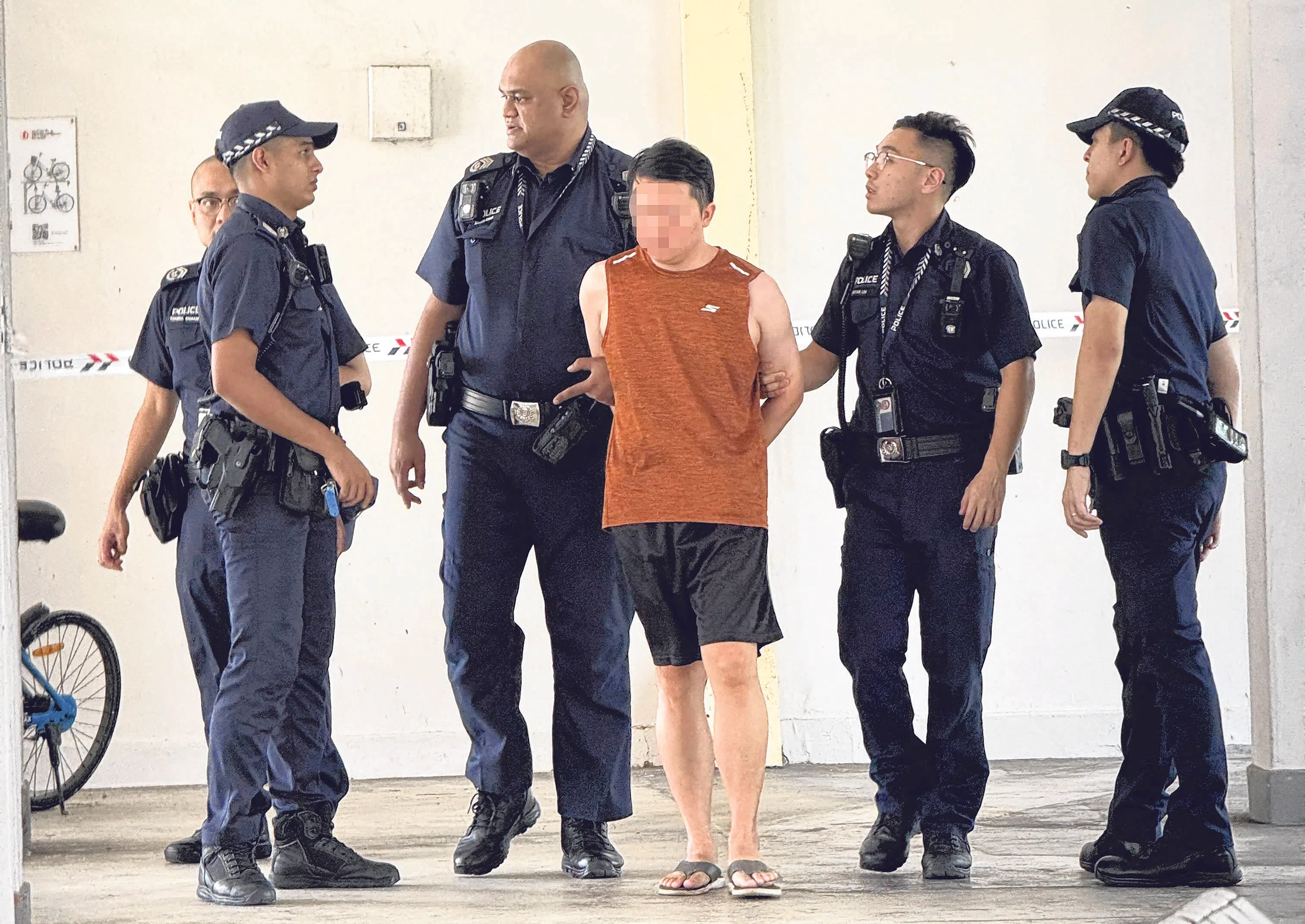 28岁肇事男子被警方逮捕。（李高乐摄）