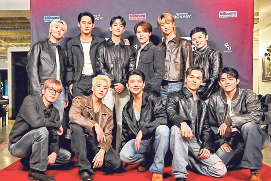 出道九年的SEVENTEEN获颁“年度K-Pop巡演艺人”。（取自网络）