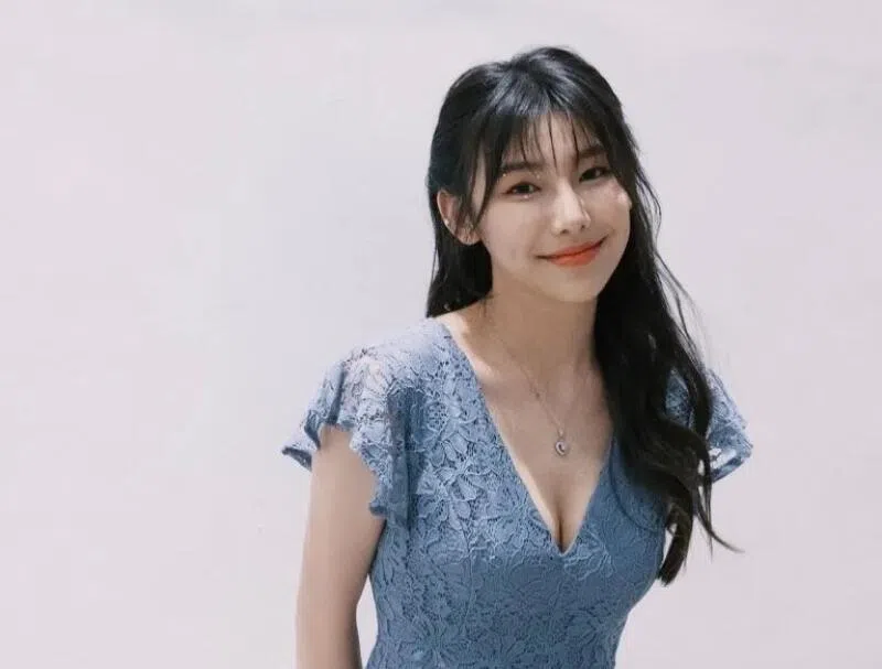 谢采纹曾与新加坡歌手邱锋泽交往。（取自网络）