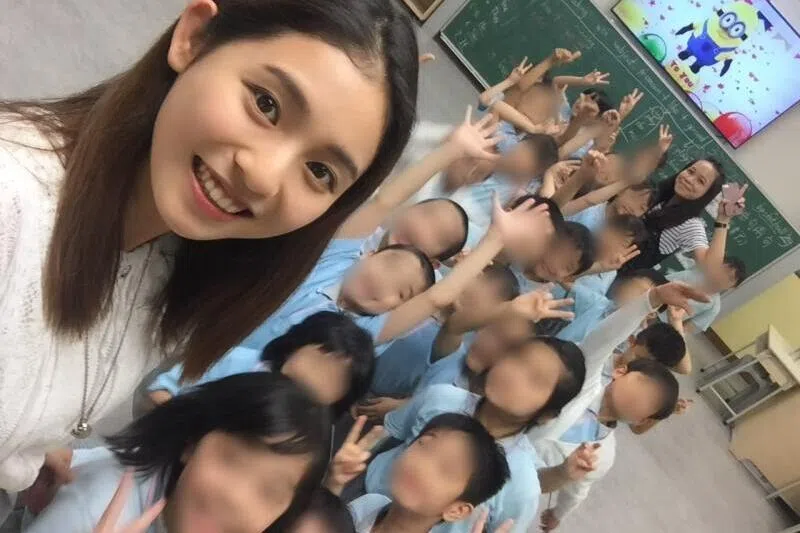 曾晓晴曾当任过老师。（受访者提供）