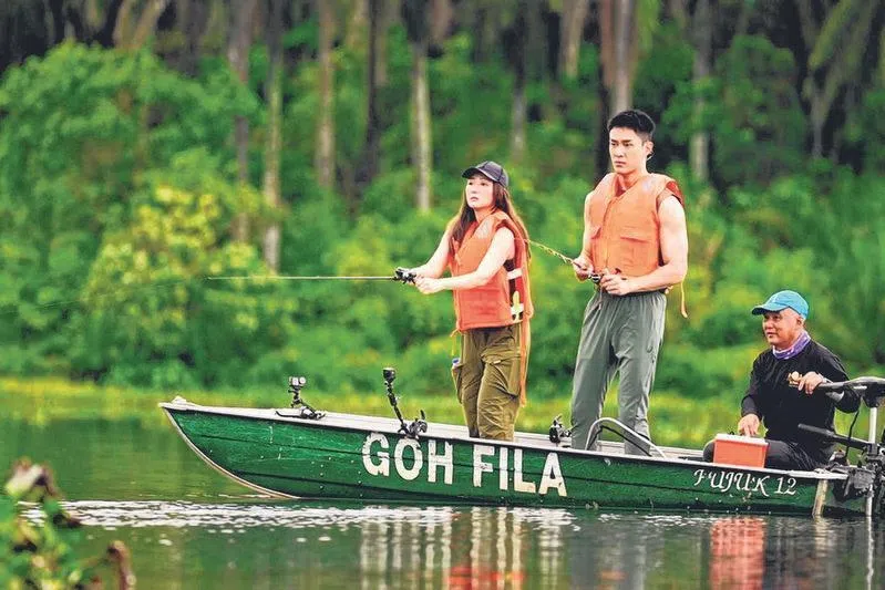 吴俐璇难忘和邓伟德在湖边钓鱼。（新传媒提供）