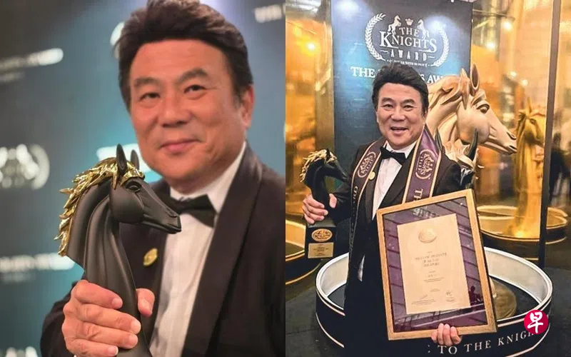 梁志强获颁“最具代表性制作人”。 （取自梁志强脸书）