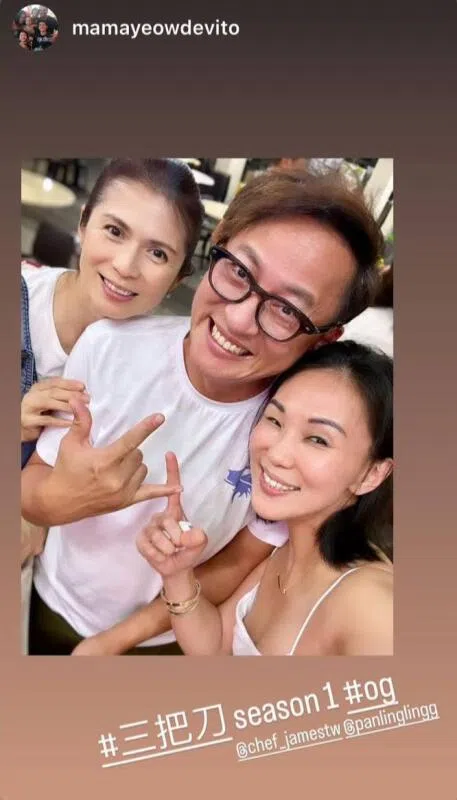 詹姆士与潘玲玲等好友合照。（取自网络）