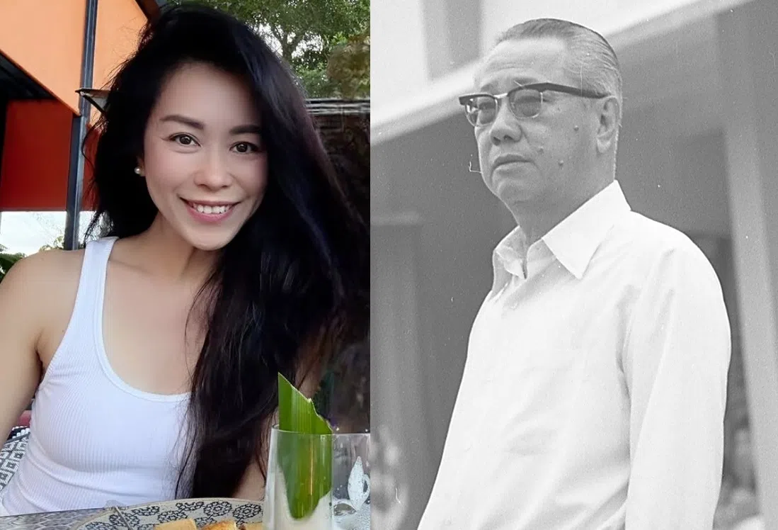 谢韵仪（左图）与建国元勋林金山（右图）。（档案照片）