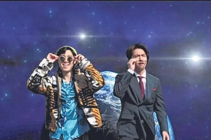 宗子杰（左）最近一部华语剧是和同门师兄徐彬一起主演的《再见明天》。（档案照片）