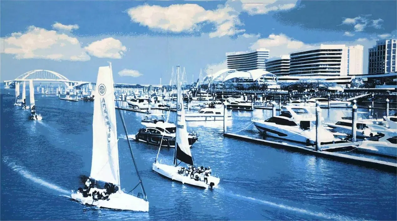 近年受邀到厦门推广剪纸非遗文化后，李宝凤创作的《五缘湾》剪纸作品，常被误认为是摄影照片，内行则认为这幅市景剪纸具有“远赏艺术近看技术”的代表性。（主办方提供）