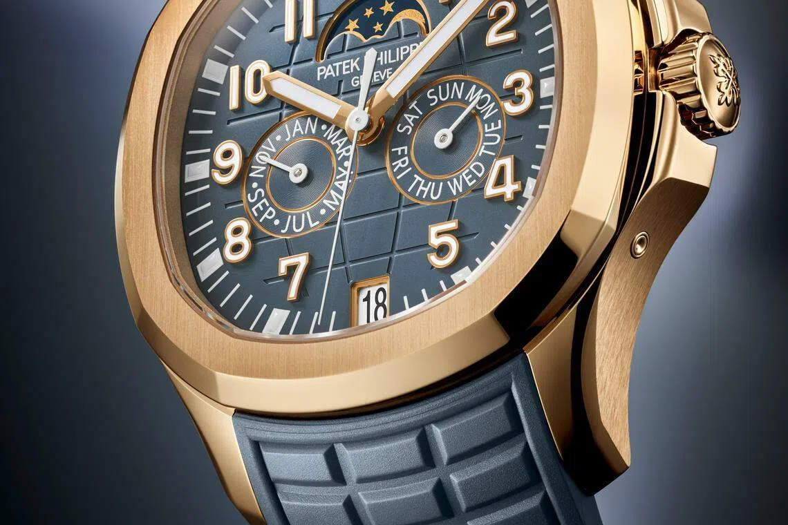 百达翡丽Ref 5261R-001Aquanaut Luce年历表。（百达翡丽提供）