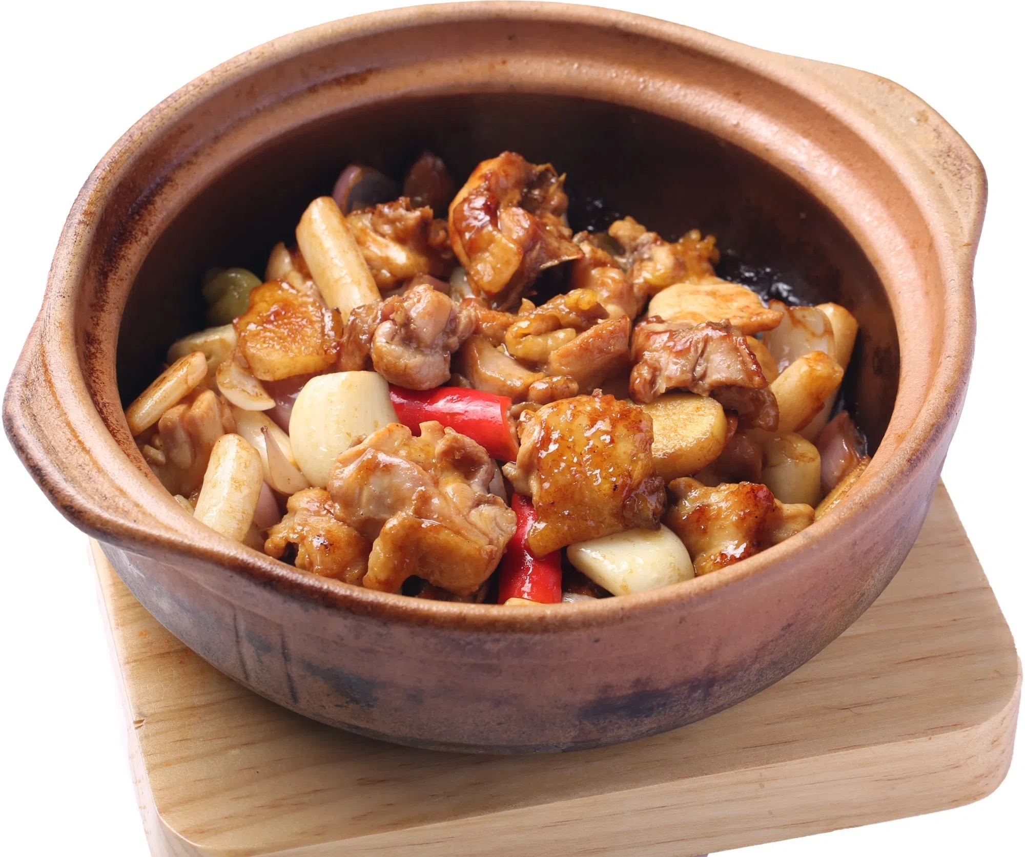 酸香藕带鸡煲的白色藕带（莲藕尚未长成部分），口感爽脆。（餐馆提供）