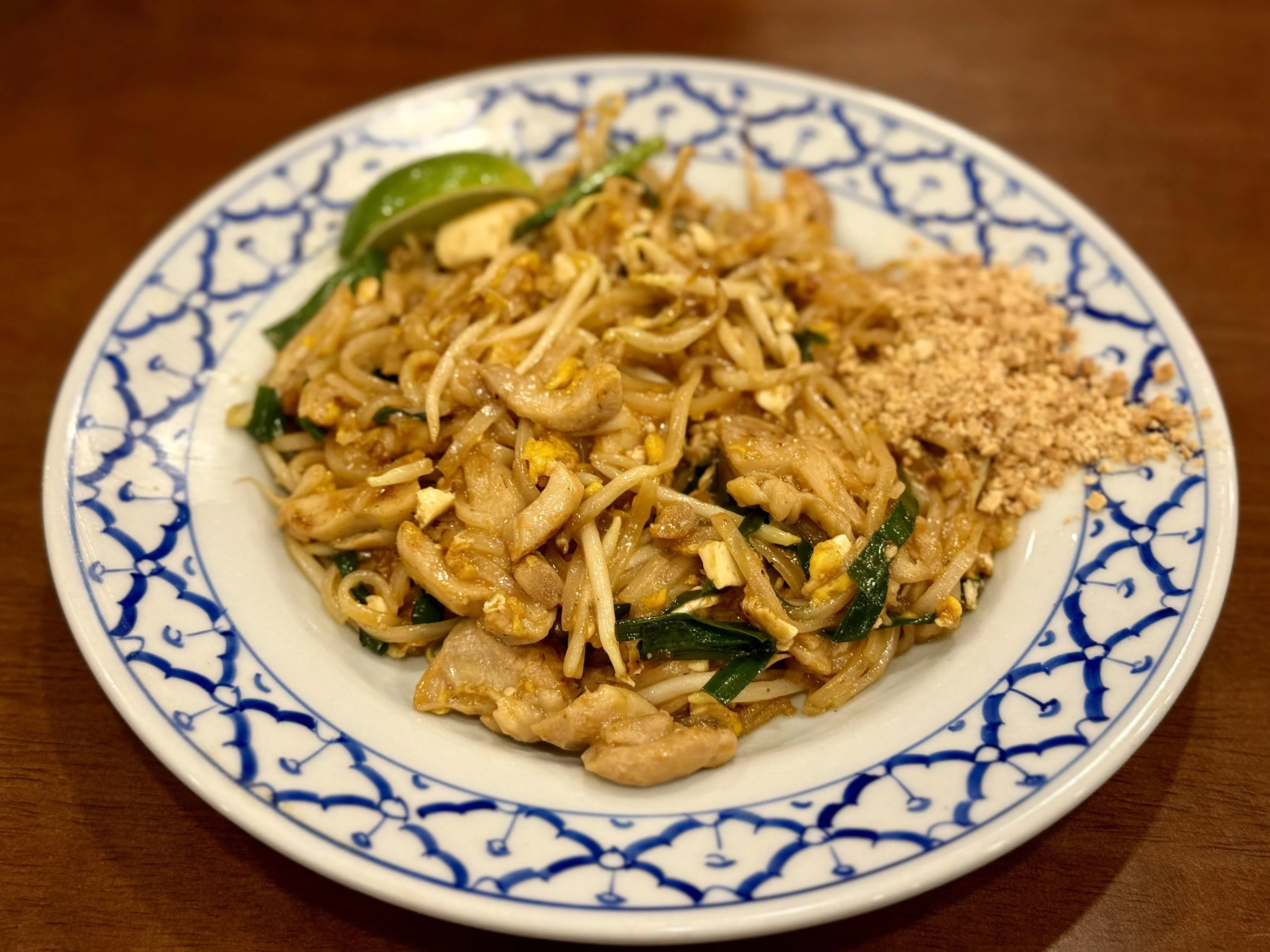 不加辣的泰式炒河粉口味清爽，不油不腻，镬气十足。（叶晓虹摄）