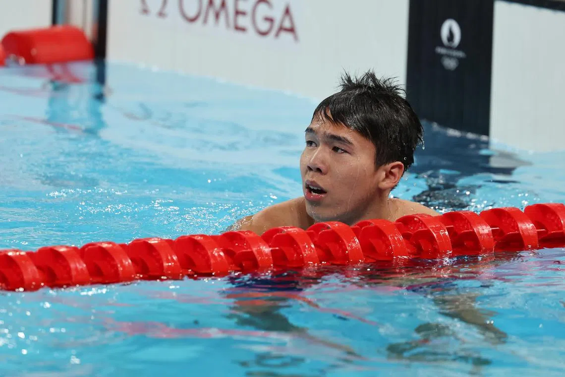 陈永进在男子100米自由泳预赛游出49秒60的成绩，与个人最佳成绩48秒80有一定的差距。（谢智扬摄）