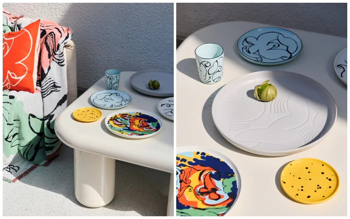 Marimekko X Petra Börner胶囊系列包括餐具、家居单品，本地已上架。（品牌提供）