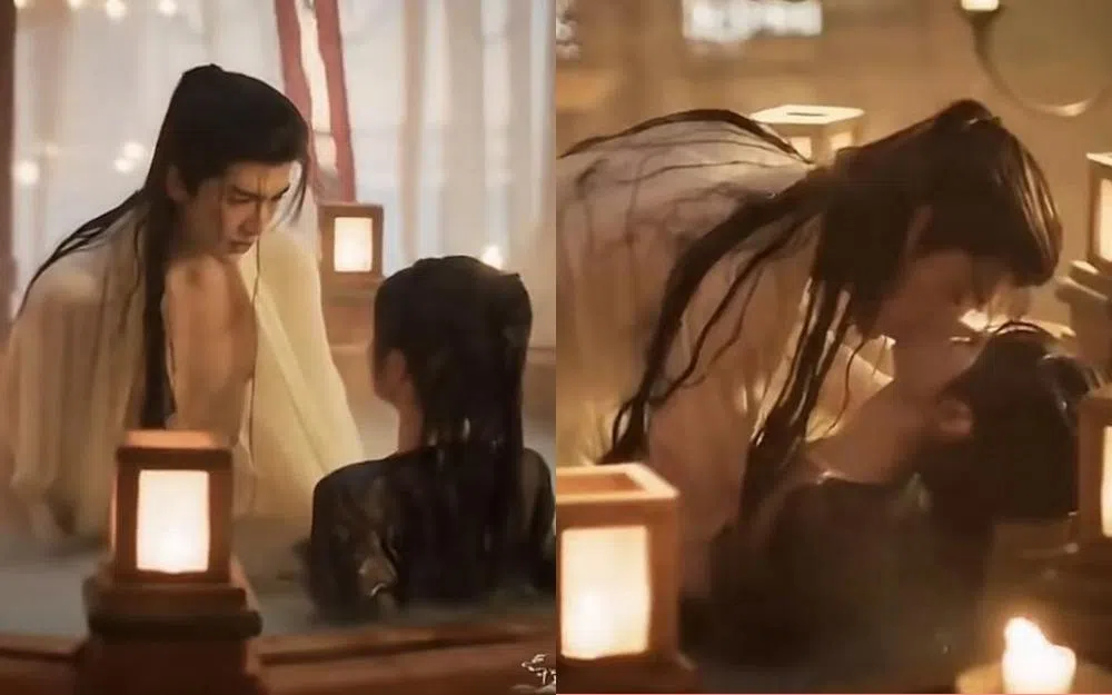 《逐玉》剧情进入后半段高潮，两个主角的“浴池圆房”戏引发剧迷关注。（互联网）