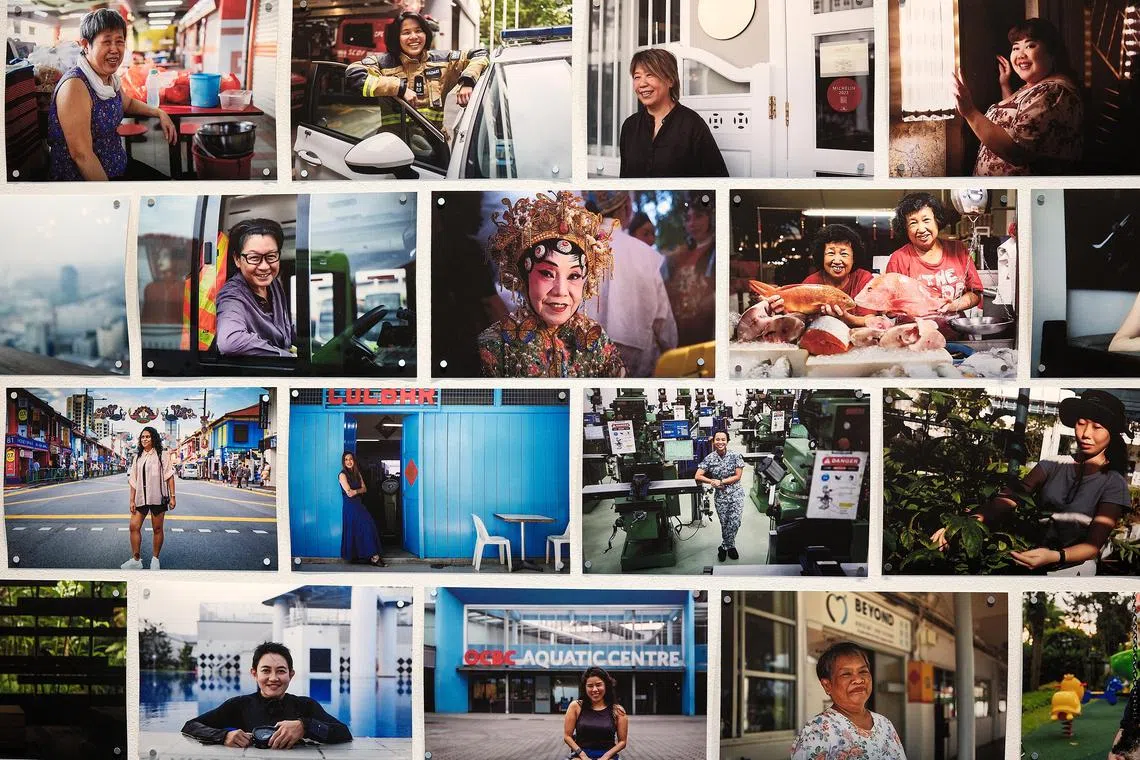 蔡扬医生镜头下的本地女性肖像来自各行各业。（曾坤顺摄）