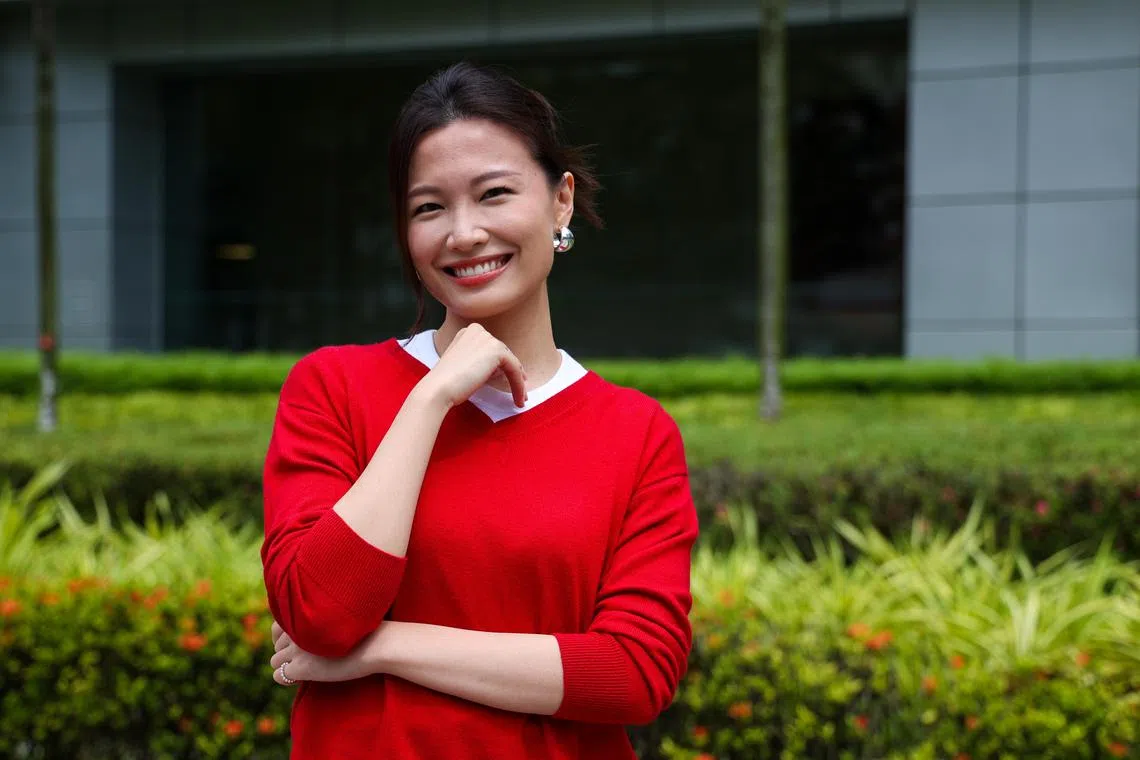 林昀憓给自己的演技打五分，认为演员必须不断进步。（林明顺摄）