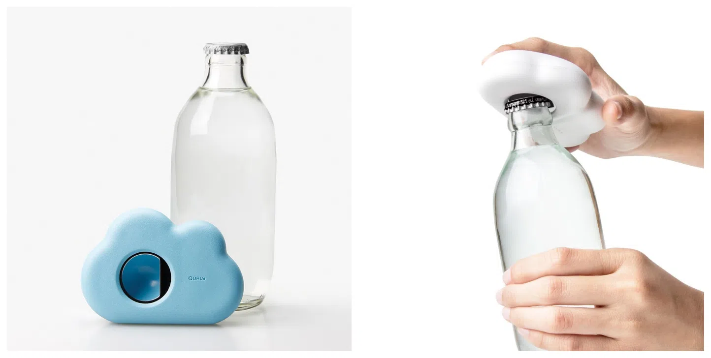 一改冰冷形象，云朵开瓶器以柔克刚。（取自mrphy.sg）