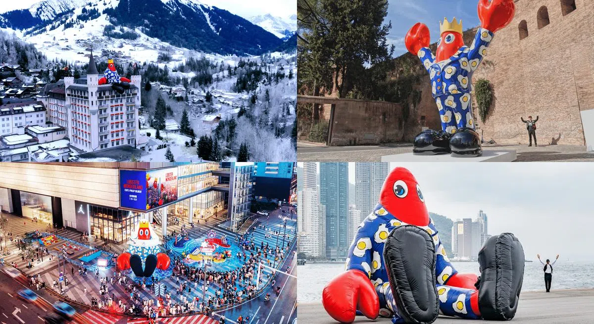 龙虾雕塑（Lobstars）曾在瑞士、意大利、中国、俄罗斯等多个国家展出（图\Philip Colbert IG）。