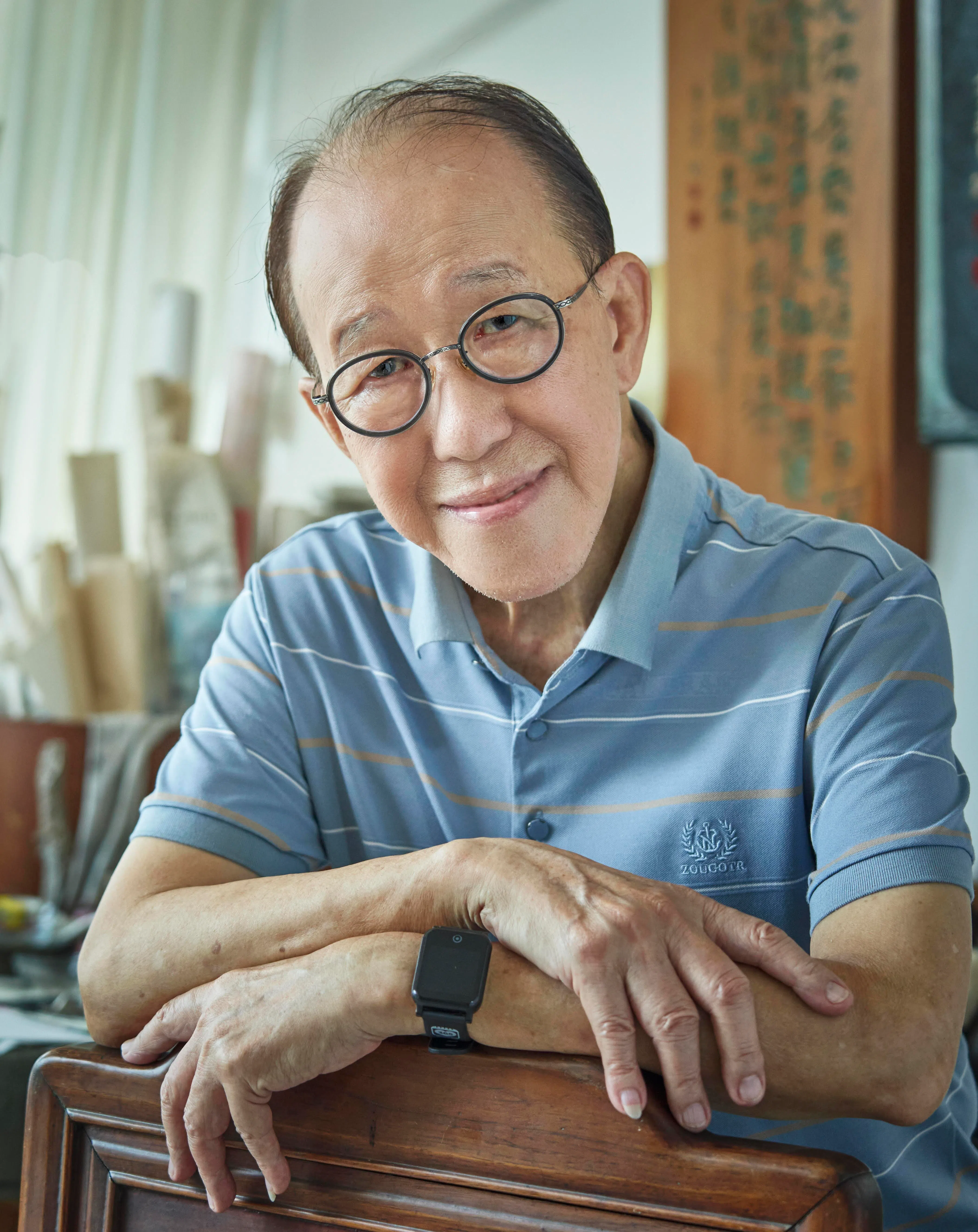 书法家杨昌泰从事书法创作与推广五十余年。（杨昌泰提供）