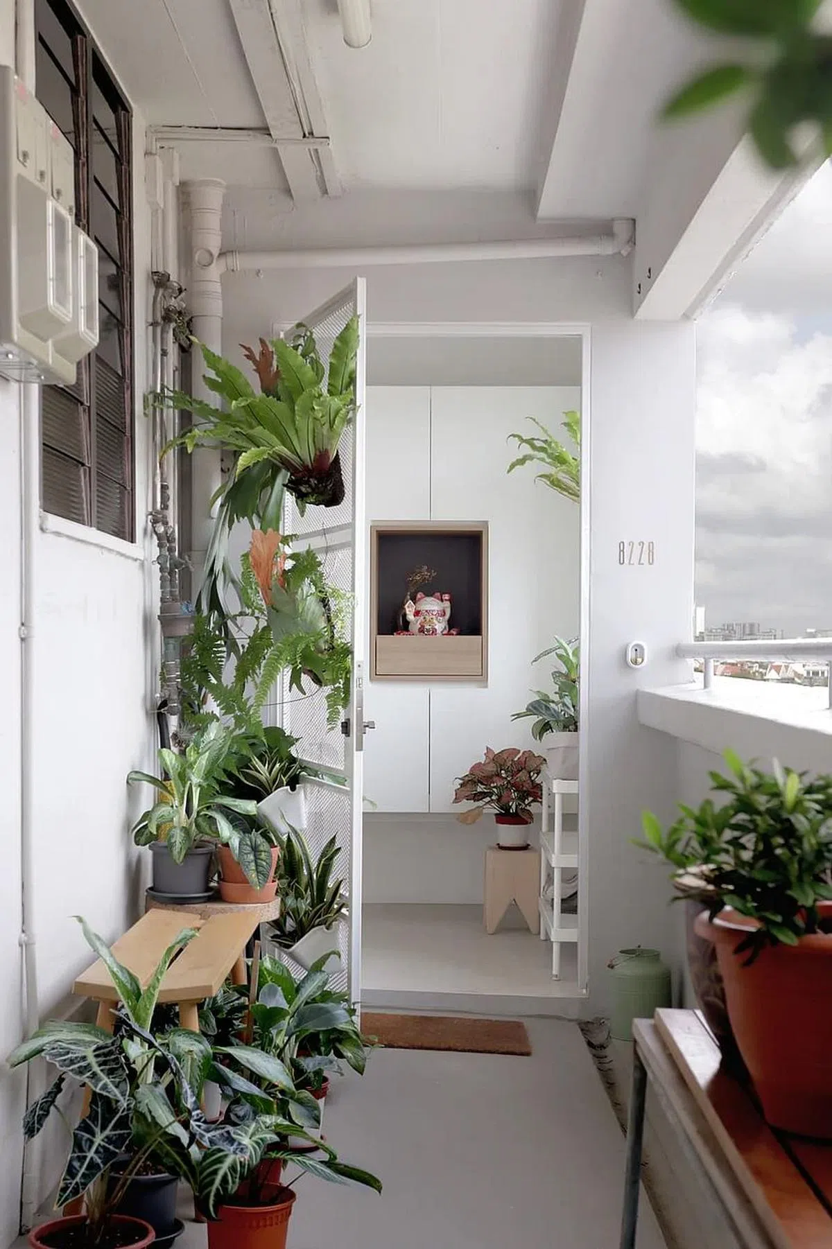 门厅与走廊的花草美化家居也添绿意。（Anomaly提供图片）
