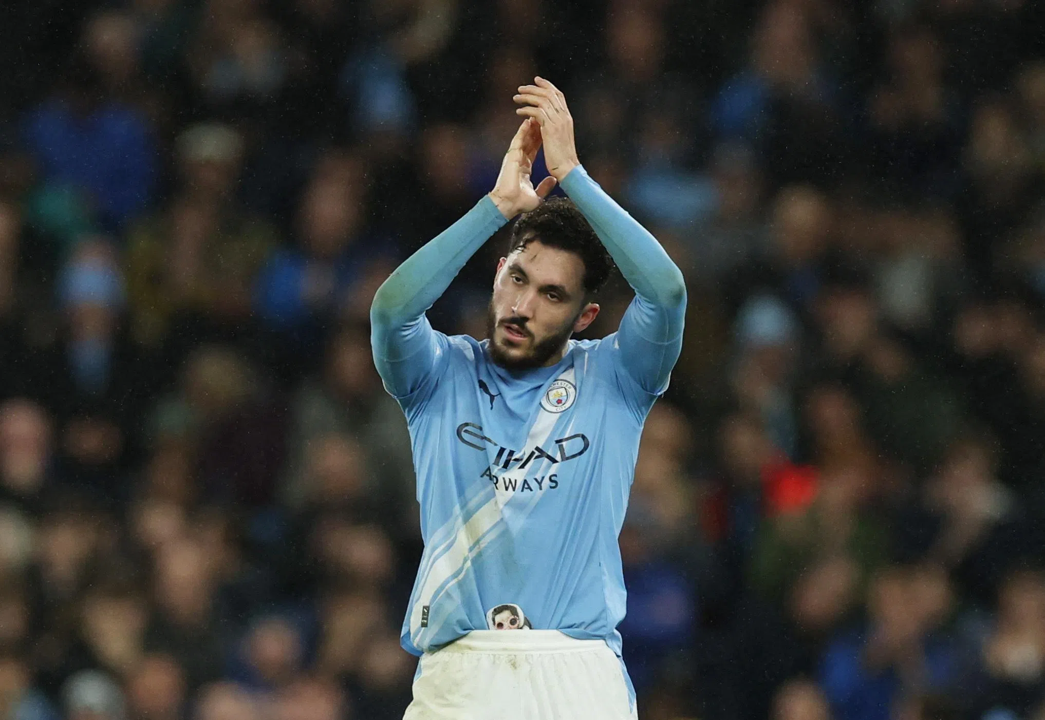 曼市中场切尔基此役发挥出色，分别为迪亚斯和福登送出助攻。（路透社）