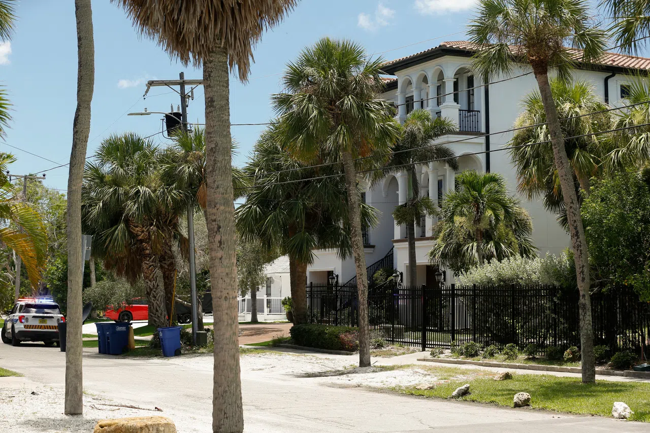 霍根逝世时居住在佛州克利尔沃特市的这栋房子。（路透社）