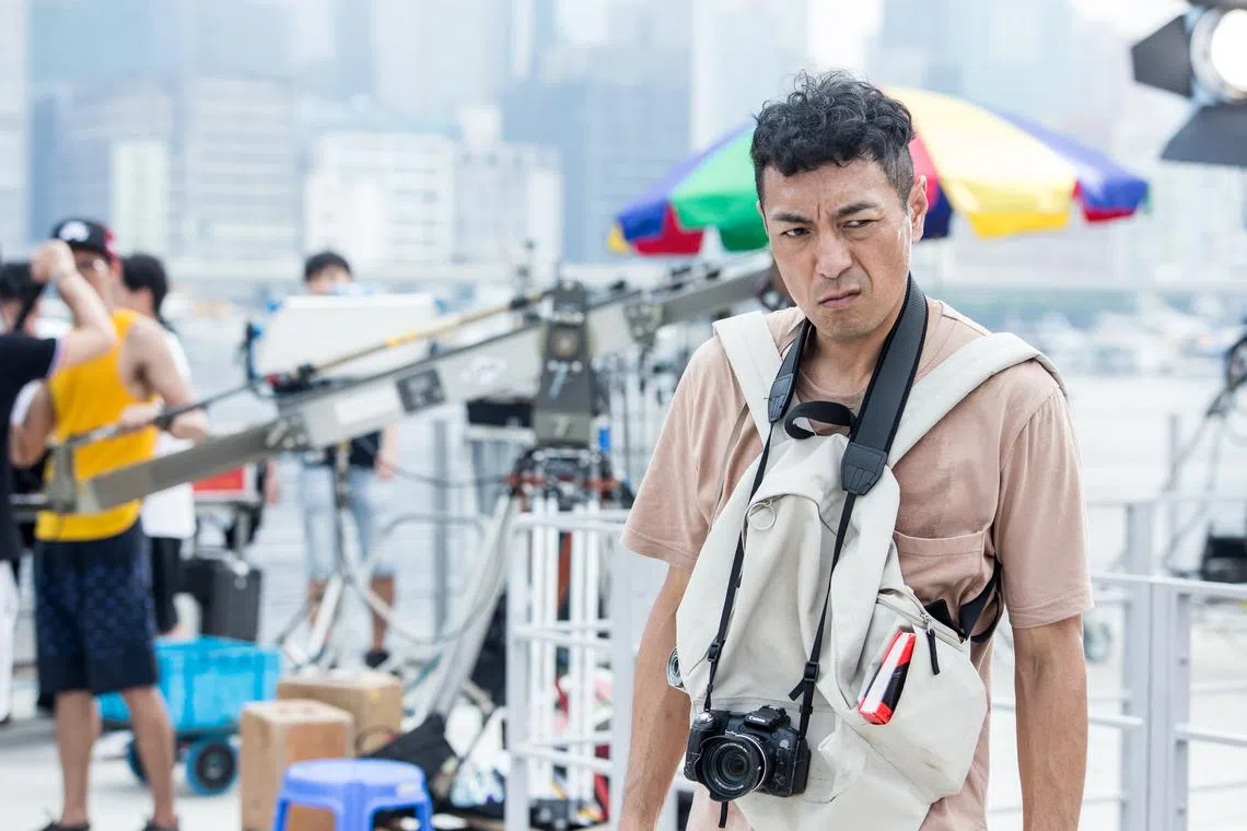 姜皓文在《曾经拥有》饰演怪咖港片影痴，角色颇具难度。（新加坡电影协会提供）