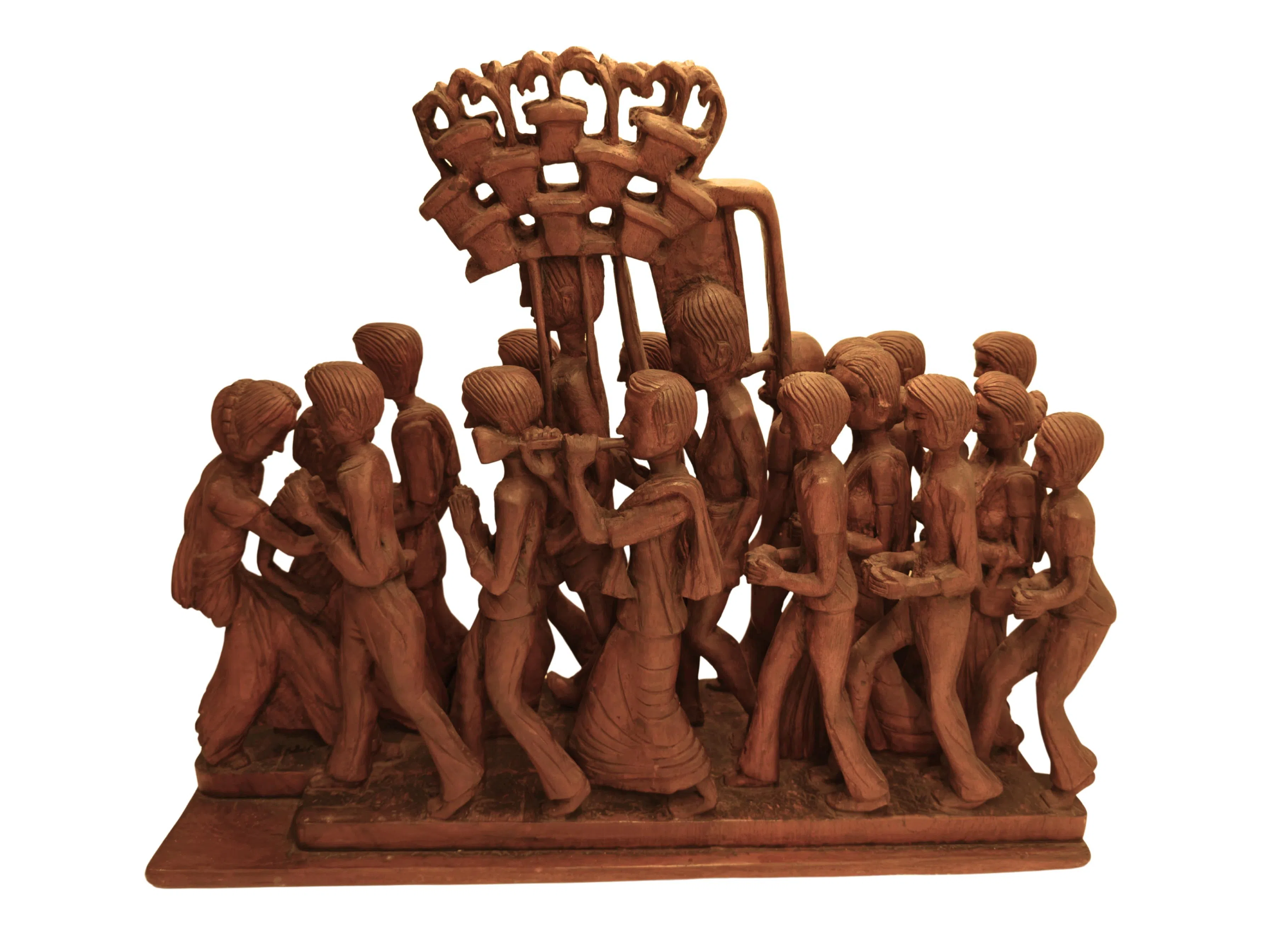 许铁生木雕《大宝森节》（1981）。（品艺画廊提供）