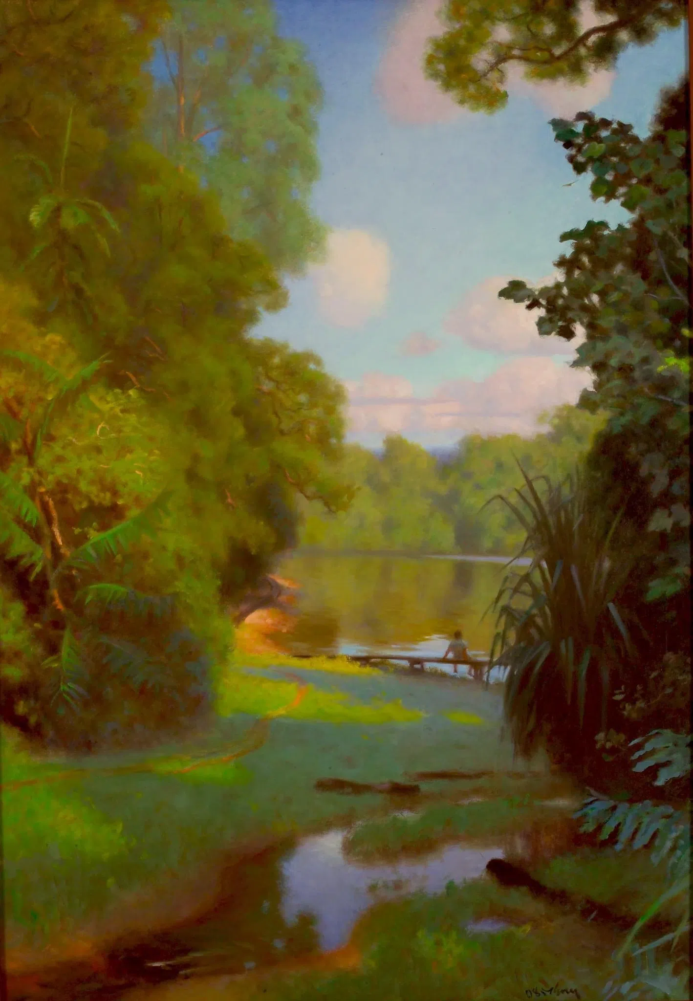 萧学民油画《自然的呼唤》（2008）。（海卉艺苑提供）