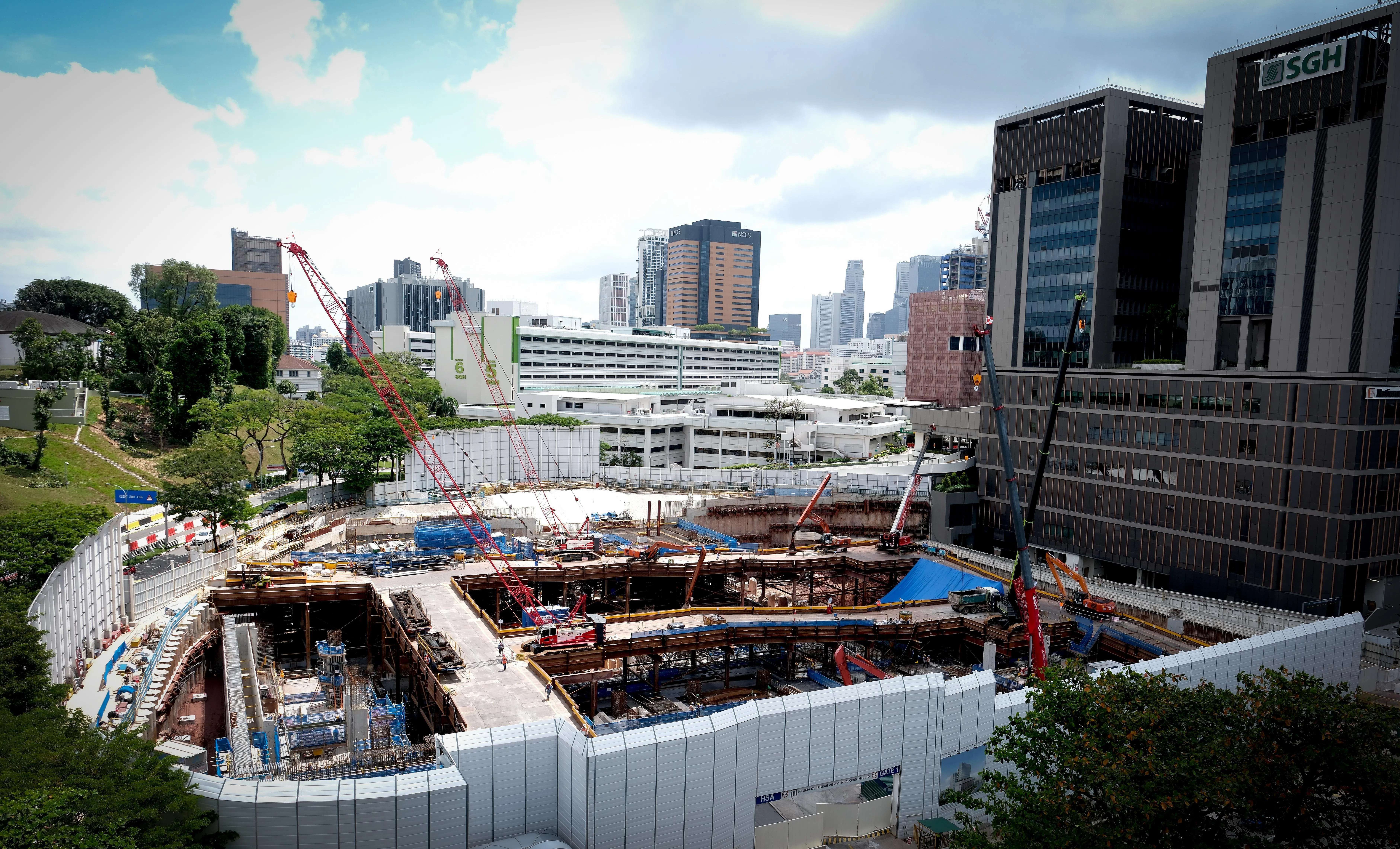 卫科局新楼兴建项目2024年10月动土，桩基工程去年11月完成，整个工程预定2028年第二季或第三季竣工。（曾坤顺摄）