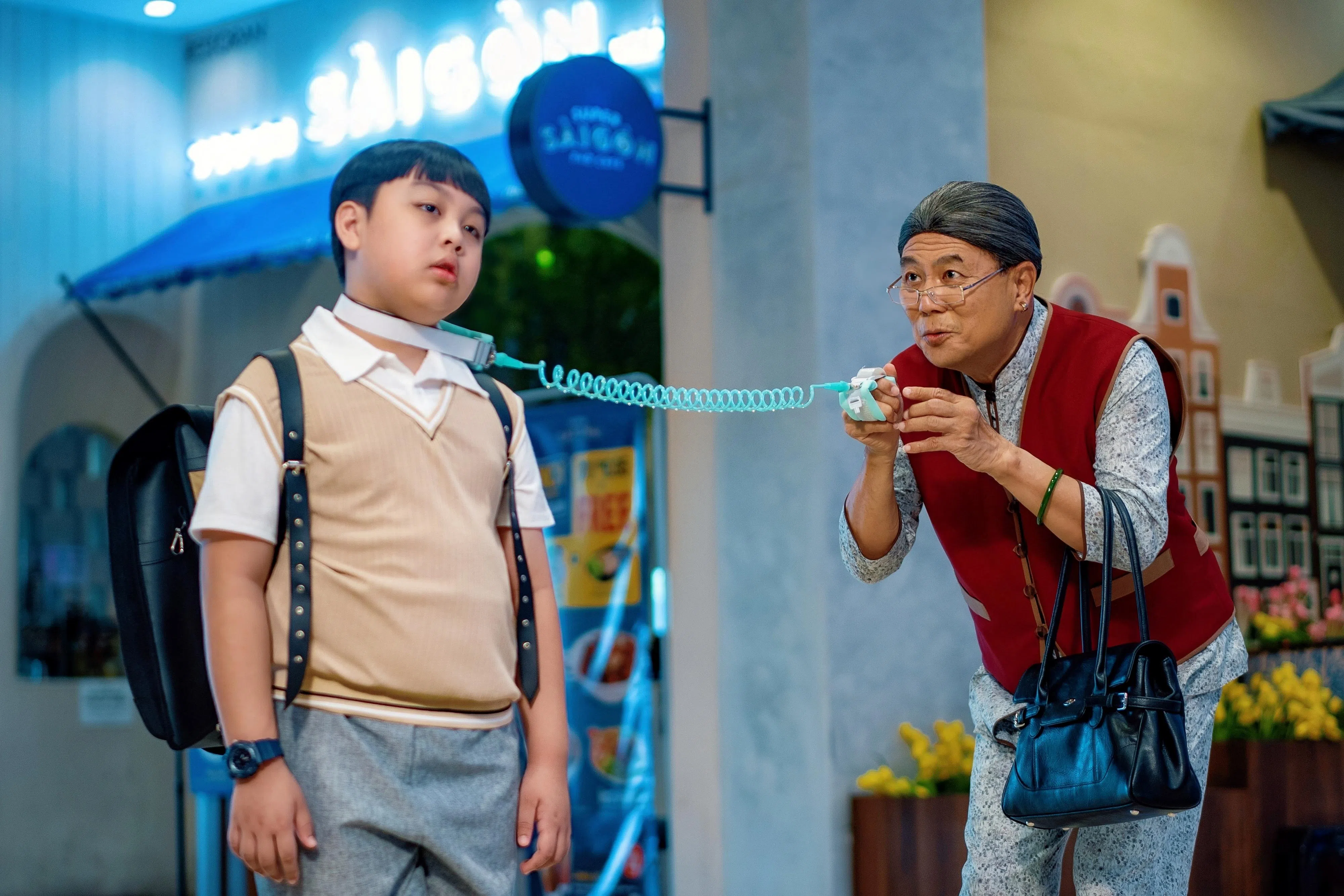 首次演戏的11岁马国童星邱昱智喜感十足，意外出位。（嘉华院线提供）