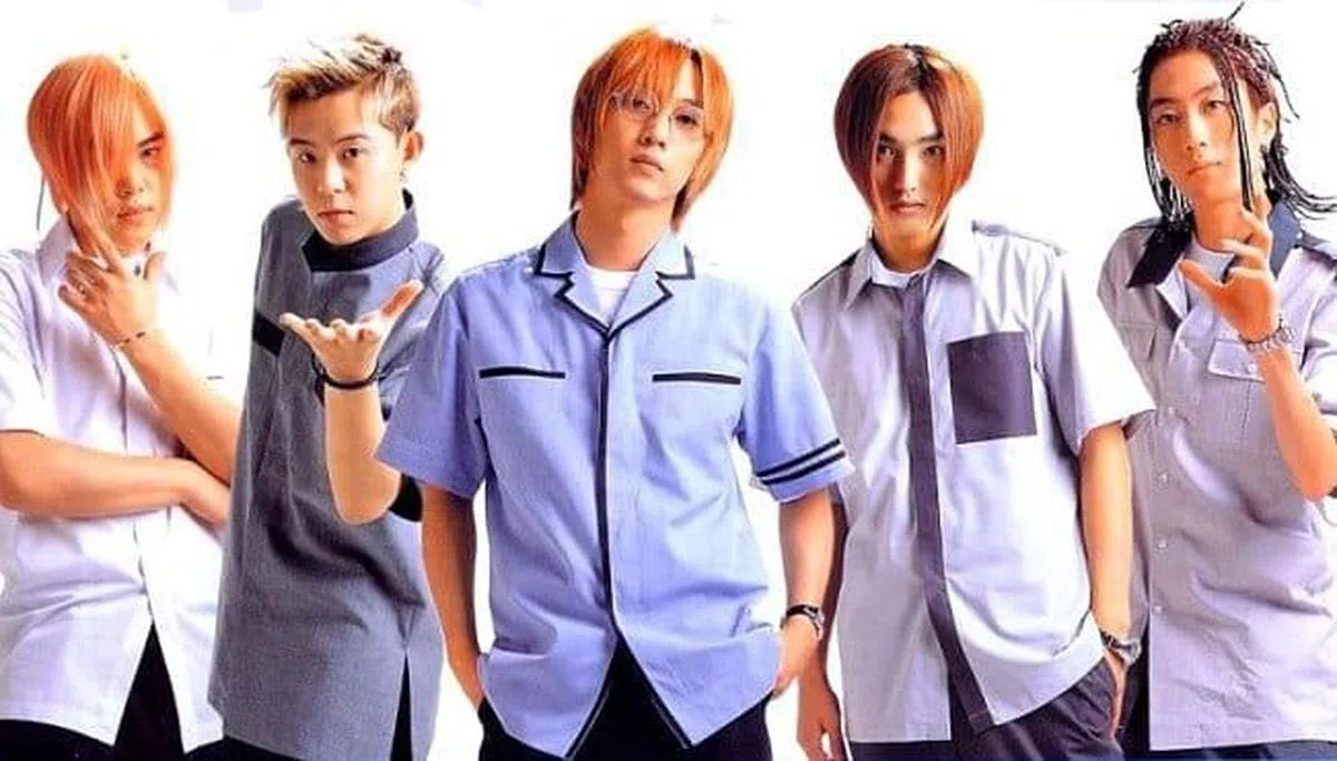 1996年出道的男团H.O.T.是韩国的“第一代”偶像团体，成员有（左起）文熙俊、Tony An、张佑赫、Kangta及李在元。（互联网）