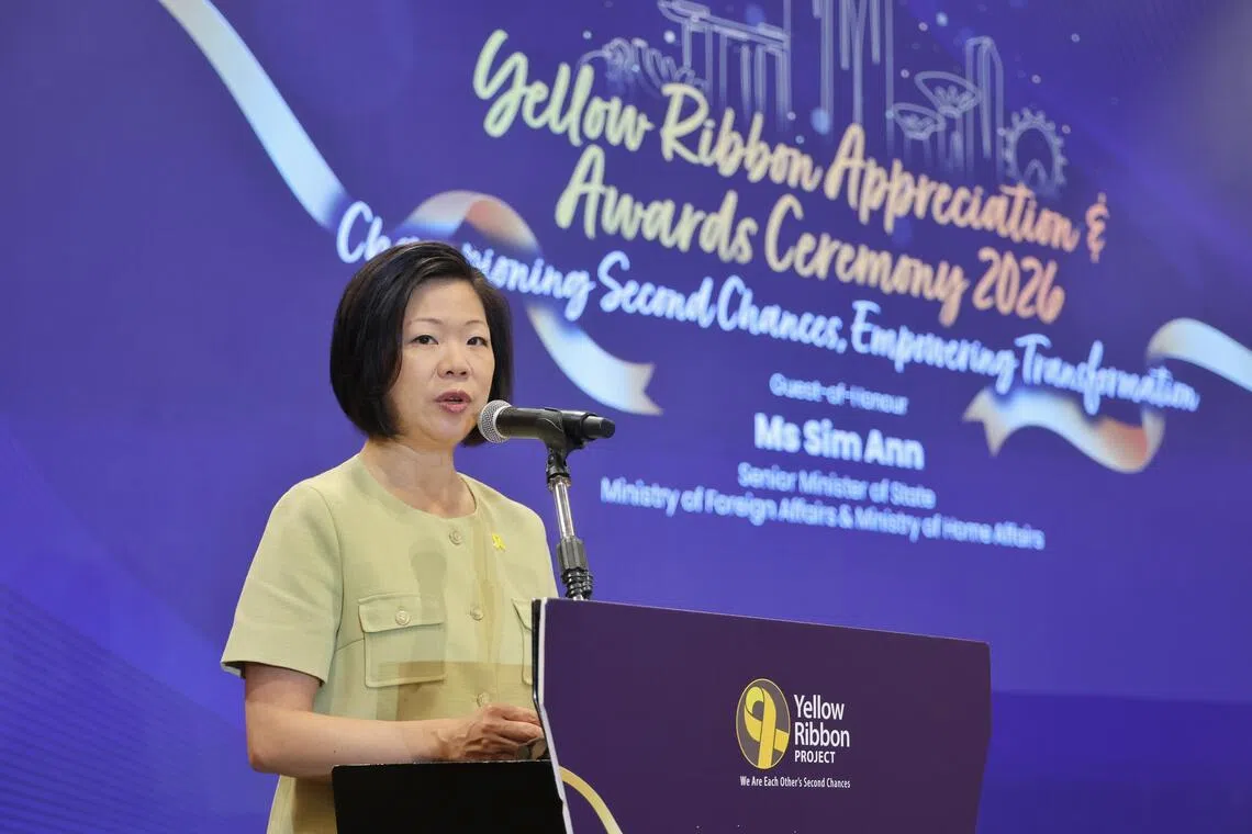 外交部兼内政部高级政务部长沈颖是黄丝带颁奖礼主宾，她在致辞时感谢所有释囚和伙伴们的付出和努力。（唐家鸿摄）