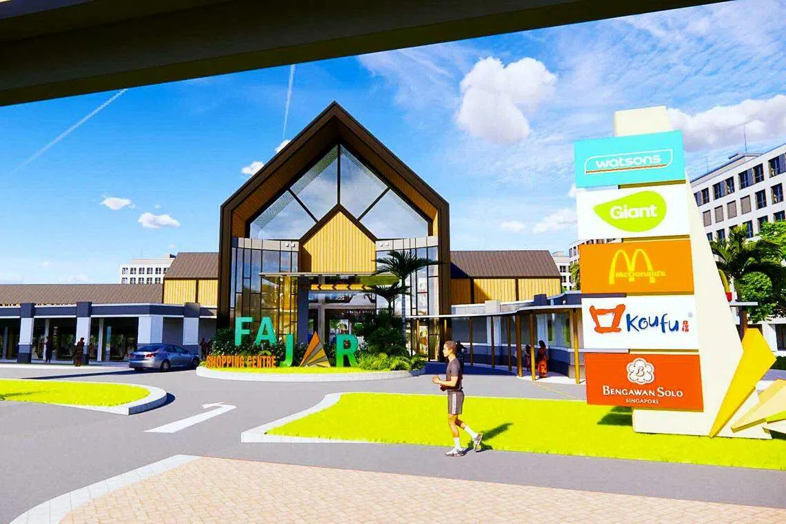 法嘉购物中心外观将保留标志性的檐形屋顶。（建屋发展局提供）