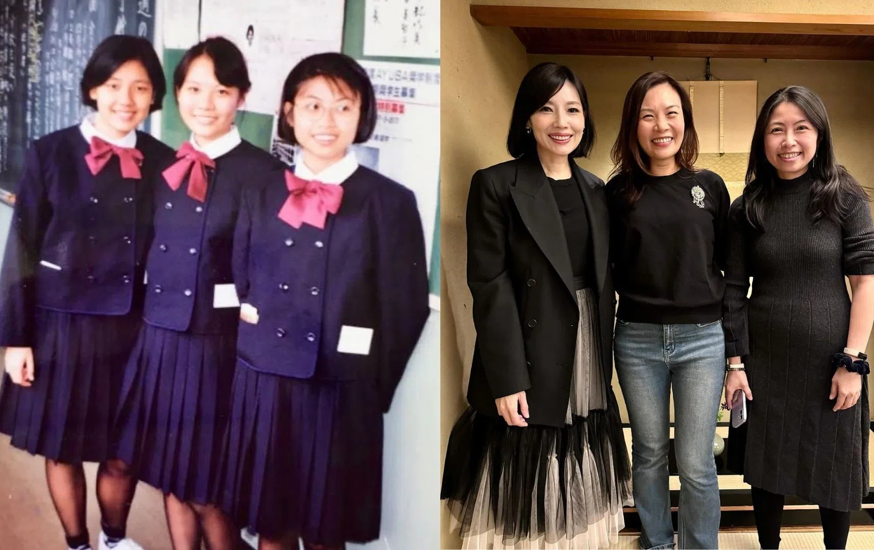 欧菁仙32年前与两个同学随学校前往东京交流，日前终于重聚。（取自欧菁仙IG）