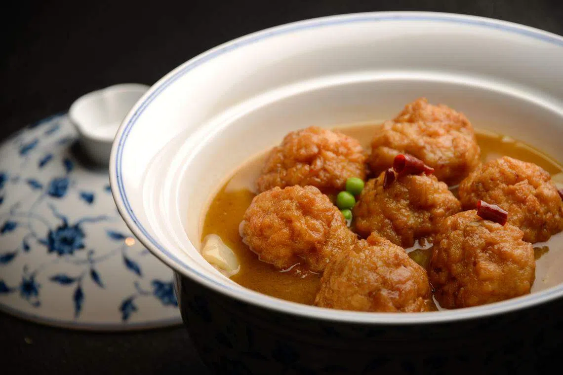 姑苏藕香肉圆味道浓郁。（酒店提供）