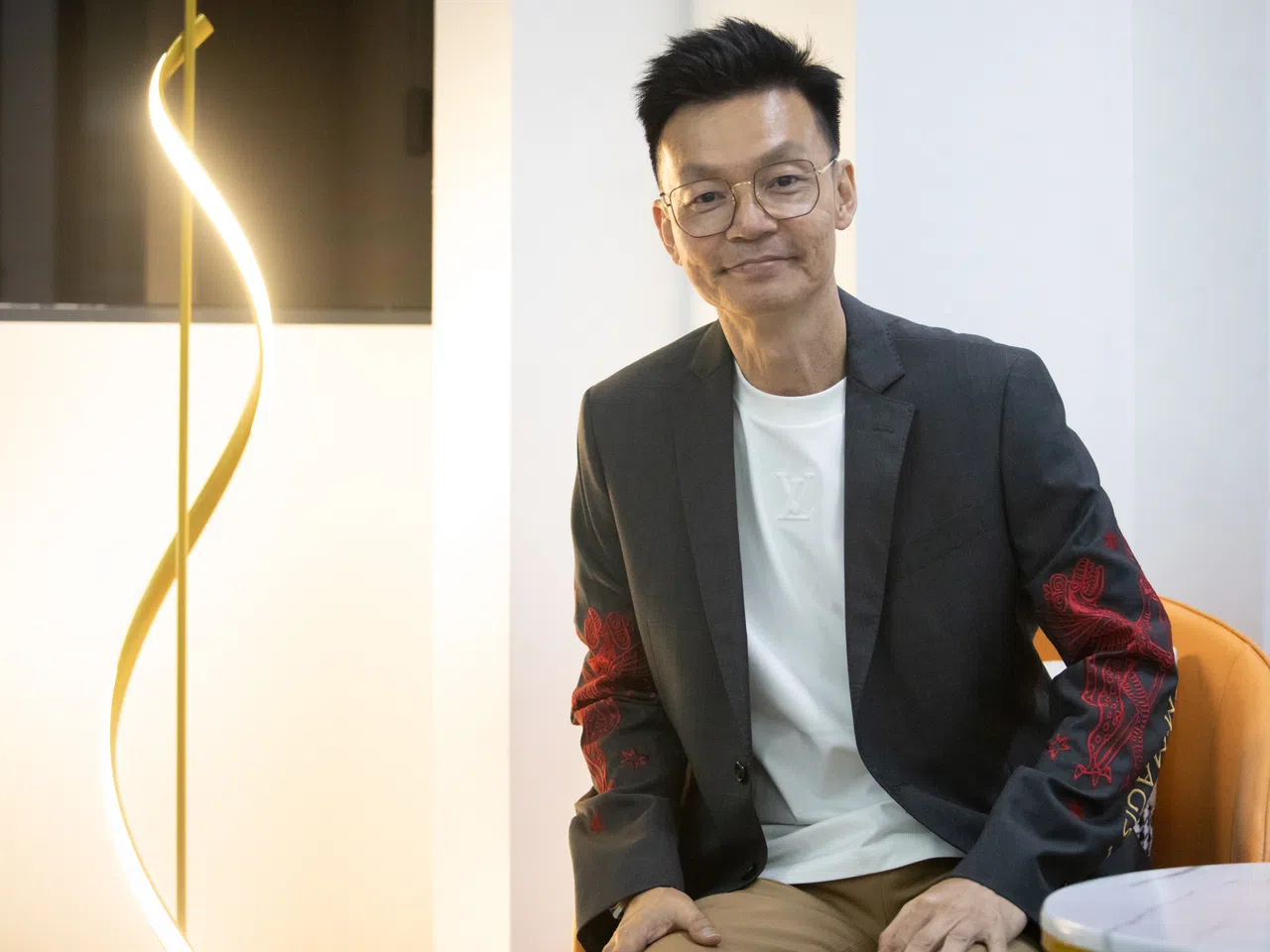 李国煌透露未来仍有机会和辉哥合作。（特约沈康雄摄）