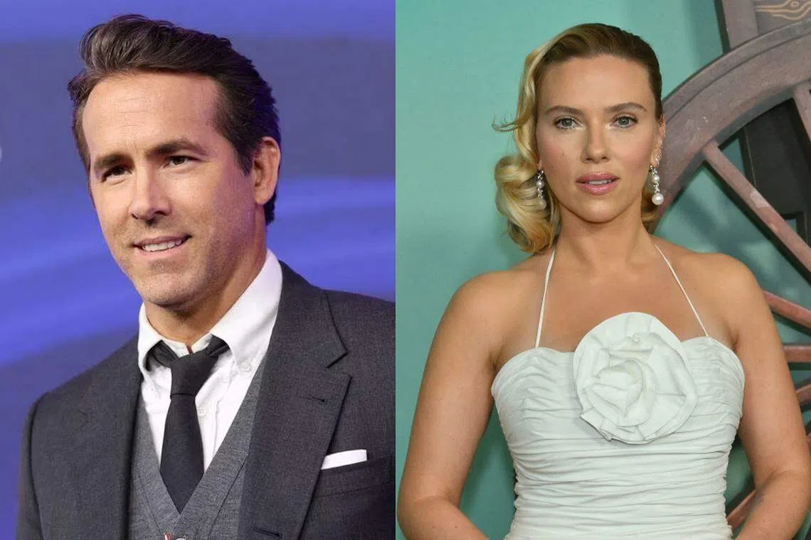 主演《Deadpool》的Ryan Reynolds与Scarlett Johansson有一段两年的婚姻。（互联网）