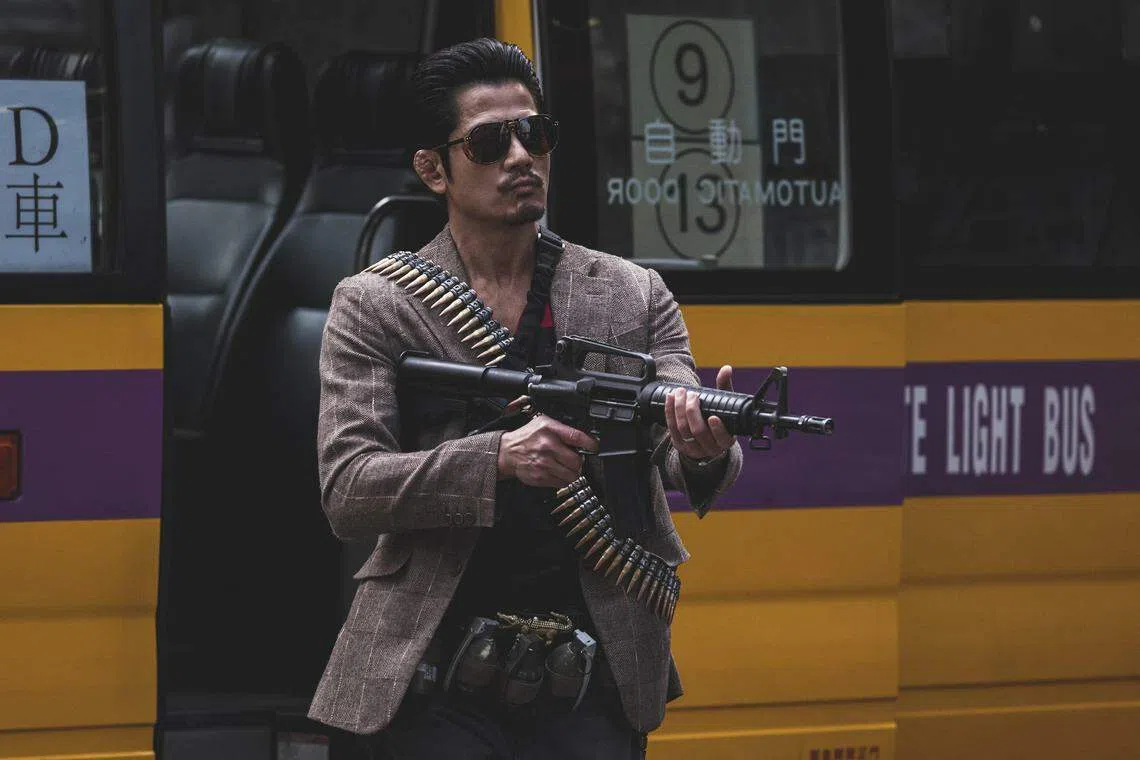 剧组为拍开场的枪战戏，将香港庙街封街七天，其中不少场面更是一镜到底。（邵氏机构提供）