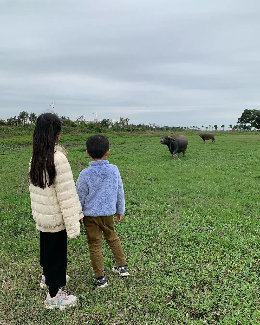 戚玉武去年12月跟妻儿回广州探亲。（取自戚玉武IG）