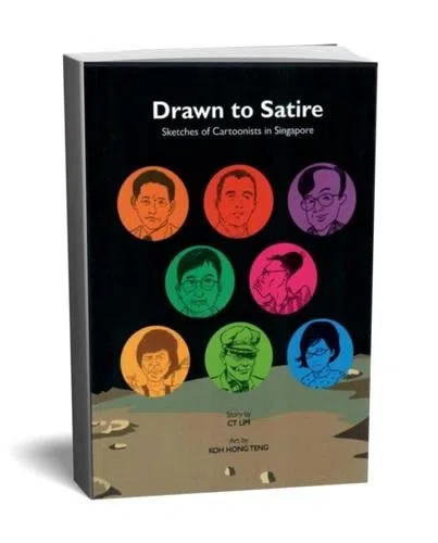 “Drawn to Satire：Sketches of Cartoonists in Singapore”（暂译《讽刺漫画的吸引力：新加坡漫画家素描》）由林增如构思故事，许丰定作画。（受访者提供）