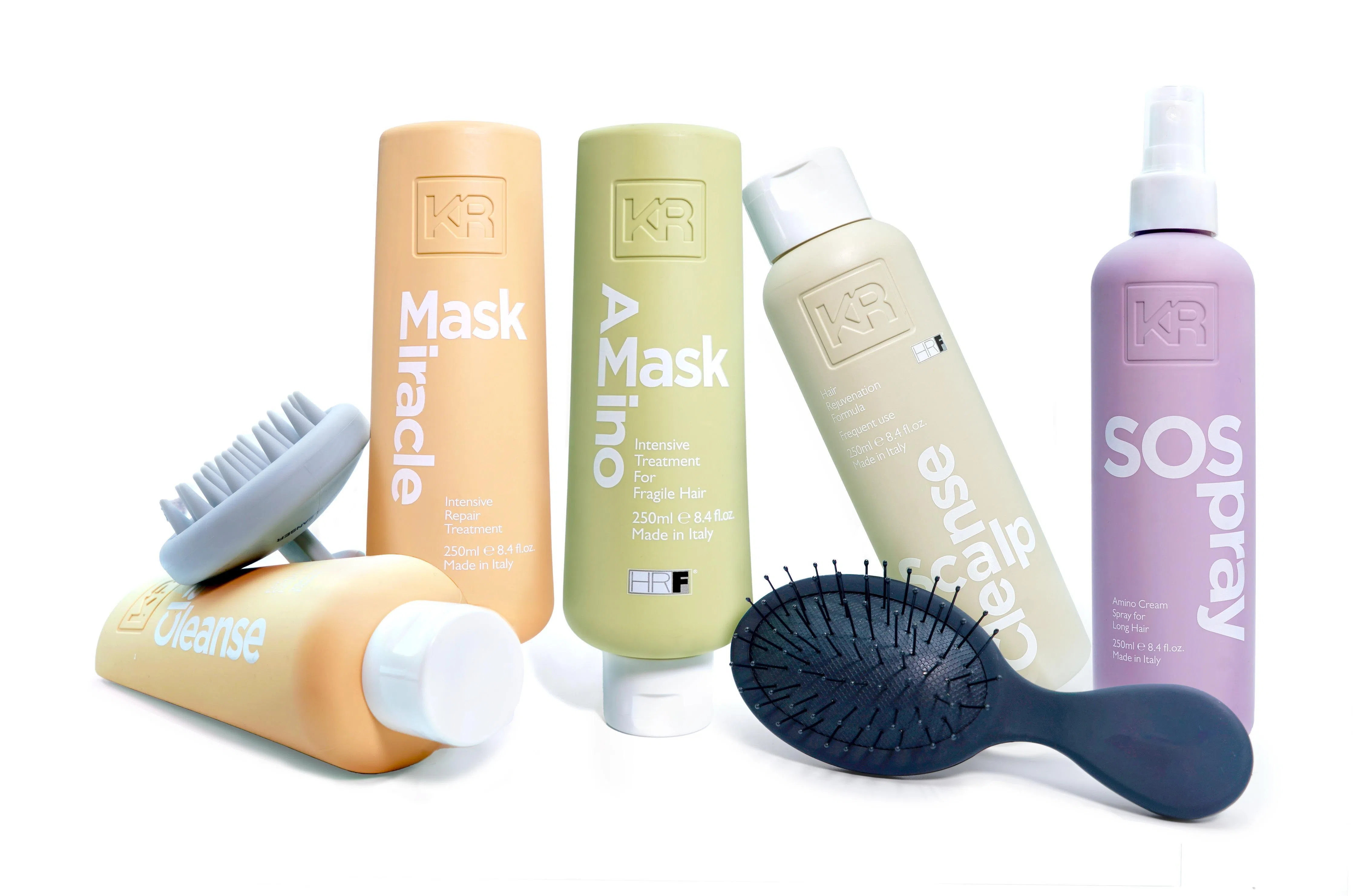 著名发型师Kim Robinson推出套组：“拯救头皮”（Scalp Rescue Kit）与“拯救发色”（Colour Rescue Kit），包括洗发水、润发产品及喷雾。（品牌提供）