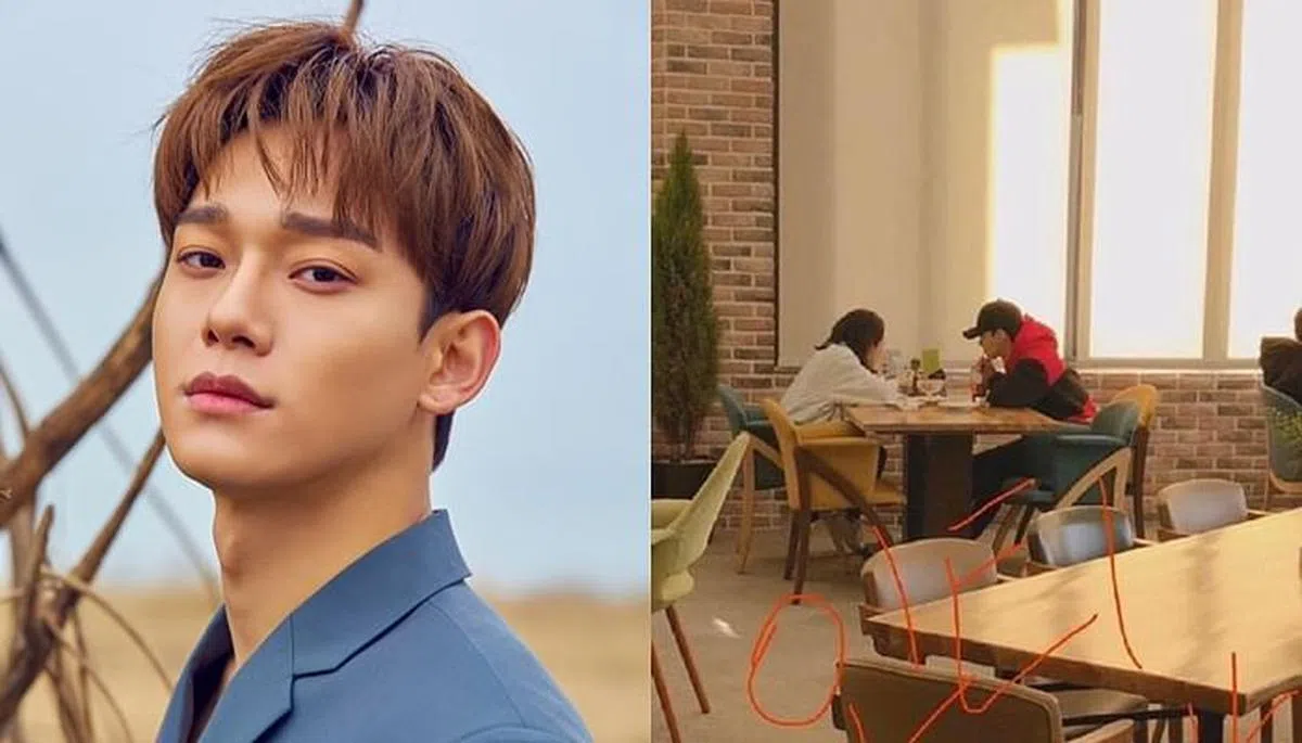 Chen被网民爆料曾巧遇他与女友在咖啡馆约会。（互联网）