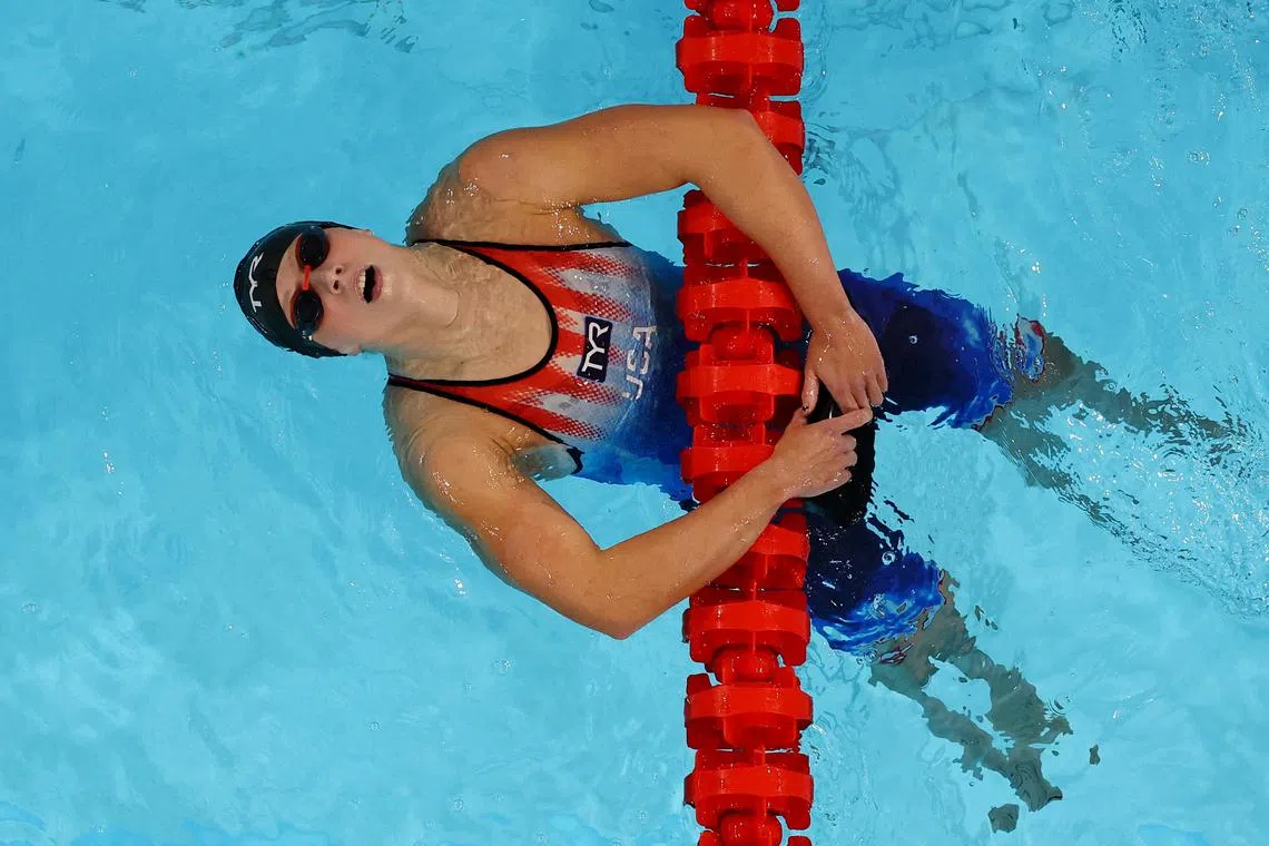 美国游泳名将凯蒂再创历史，成奥运奖牌最多的美国女运动员。（路透社）