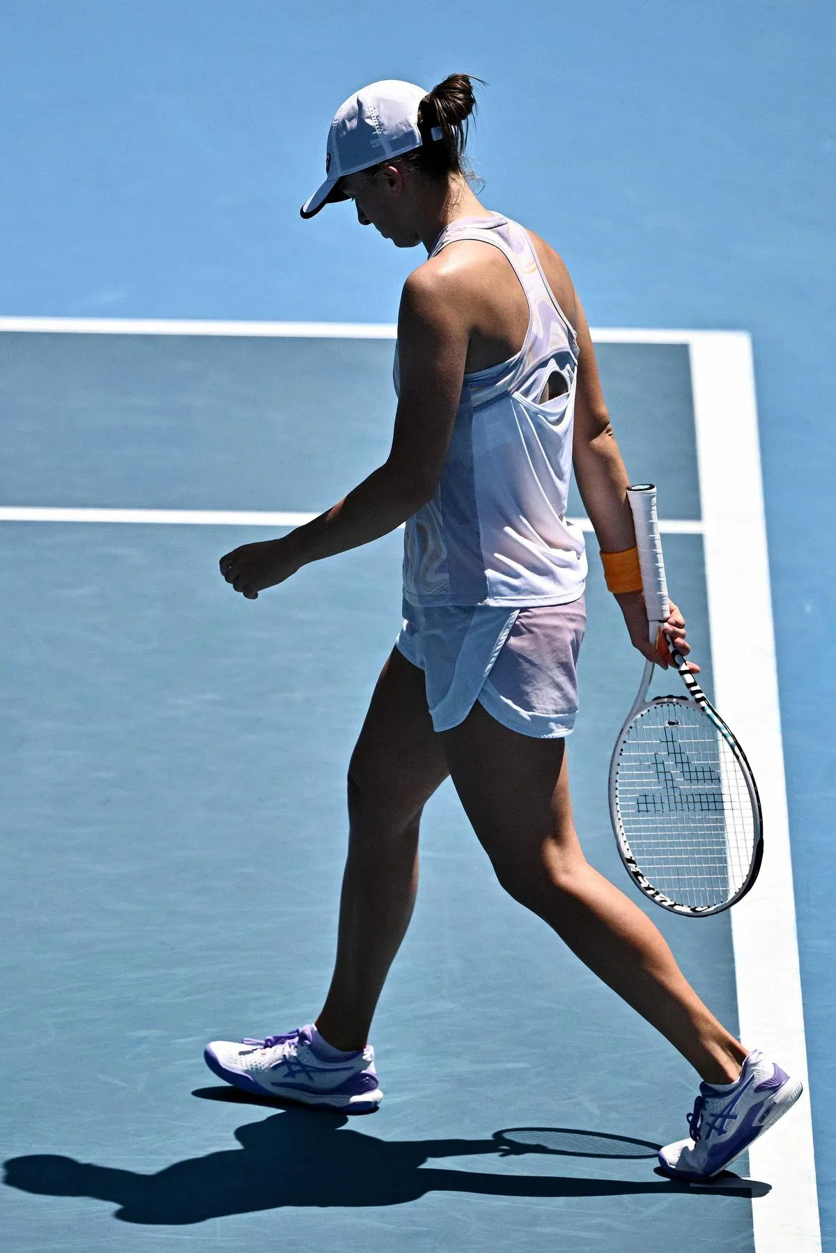 无缘澳网八强，波兰好手伊加赛后心情低落。（法新社）