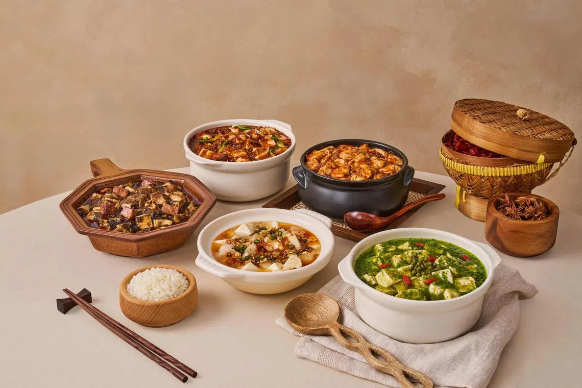 名厨陈建太郎推出四款全新口味的麻婆豆腐。（餐馆提供）